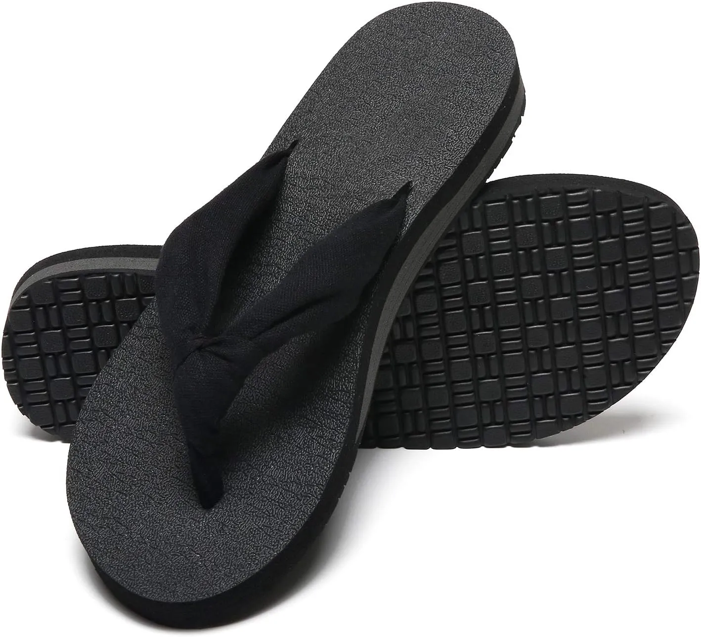 MAIITRIP Womens Comfortable Cloth Strap Flip Flops with Arch Support