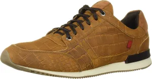 Marc Joseph New York Men's Leather Made in Brazil Luxury Fashion Trainer Croco Detail Sneaker