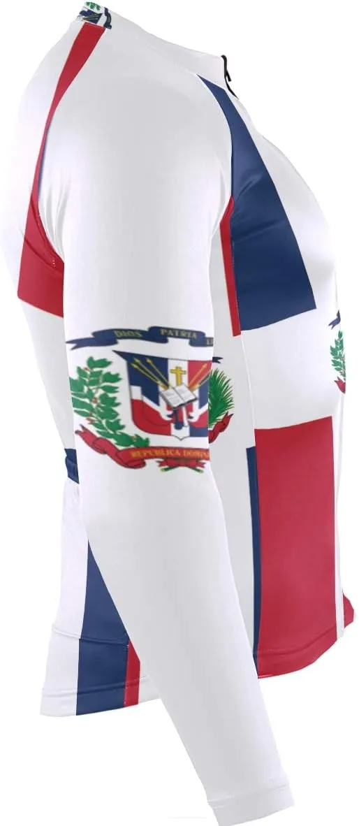 Maryland Flag Men's Cycling Jersey Long Sleeve Breathable Biking Shirts Gear Style