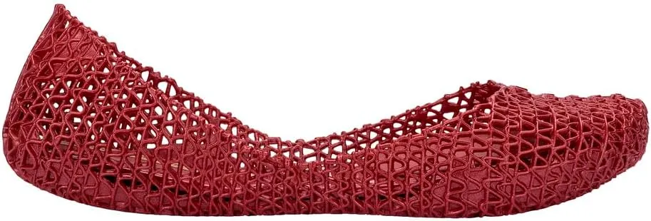 Melissa Campana Papel Flats for Women - Comfortable, Stylish & Flexible Slide-On Closed-Toe Jelly Flat Shoes with Hollow Interwoven Cut Out Design