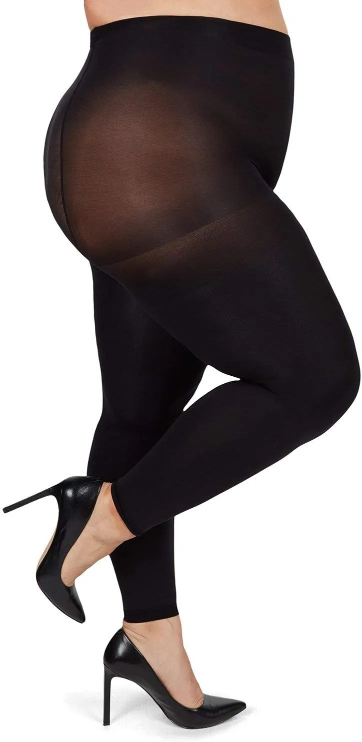 MeMoi Plus Size Curvy Matte Tights for Women, Comfortable and Lightweight Tummy Control Tights - Sizes 1X-7X