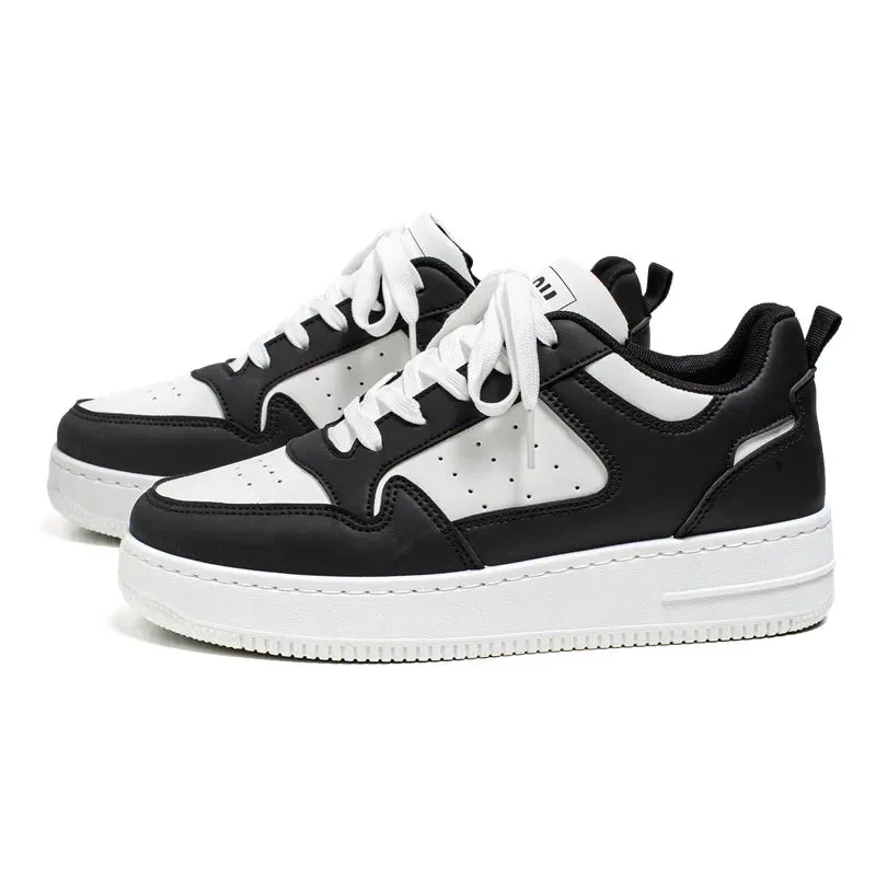 Men Casual Leather Comfortable Flat Slip-on White Shoes