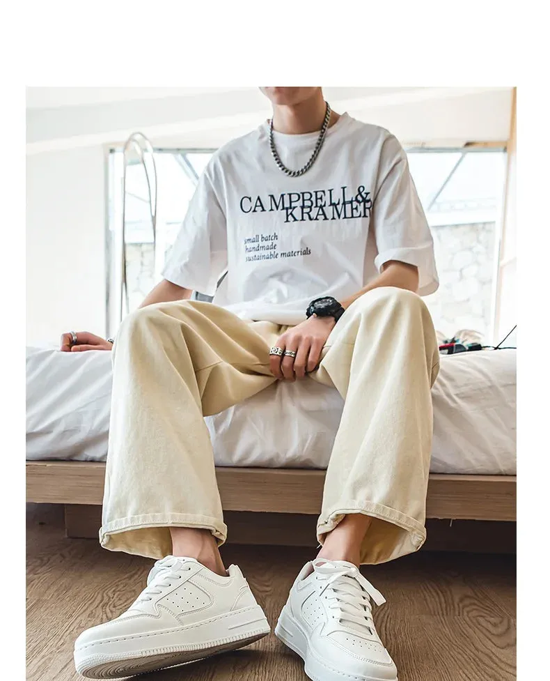 Men Casual Leather Comfortable Flat Slip-on White Shoes