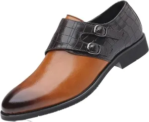 Men Hasp Casual Loafers Comfortable Leather Slip On Dress Shoes Business Oxfords