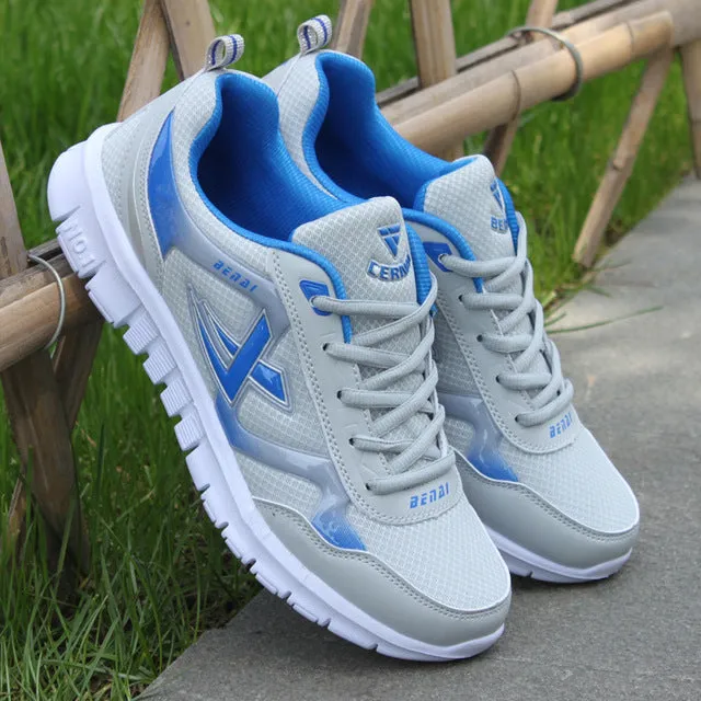Men mesh Breathable Ultra-light lace-up shoes
