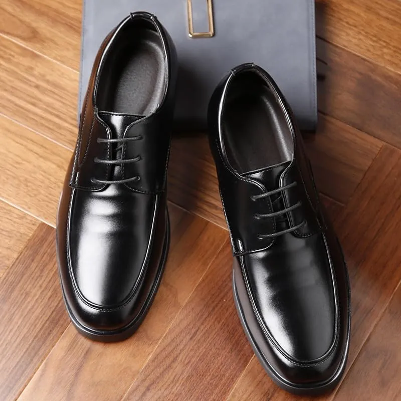 Men Office Shoes, Stylish Men Formal Shoes, Men Lace-up Suit Shoes, Luxury Fashion Groom Wedding Shoes, Mens Leather Oxford Shoes