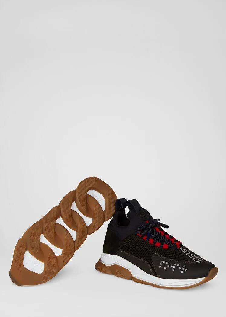 MEN VERSACE CROSS CHAINER SNEAKERS
