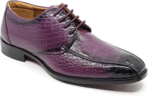 Men's Alligator Crocodile Print Oxford Fashion Lace Up Dress Shoe croco-03
