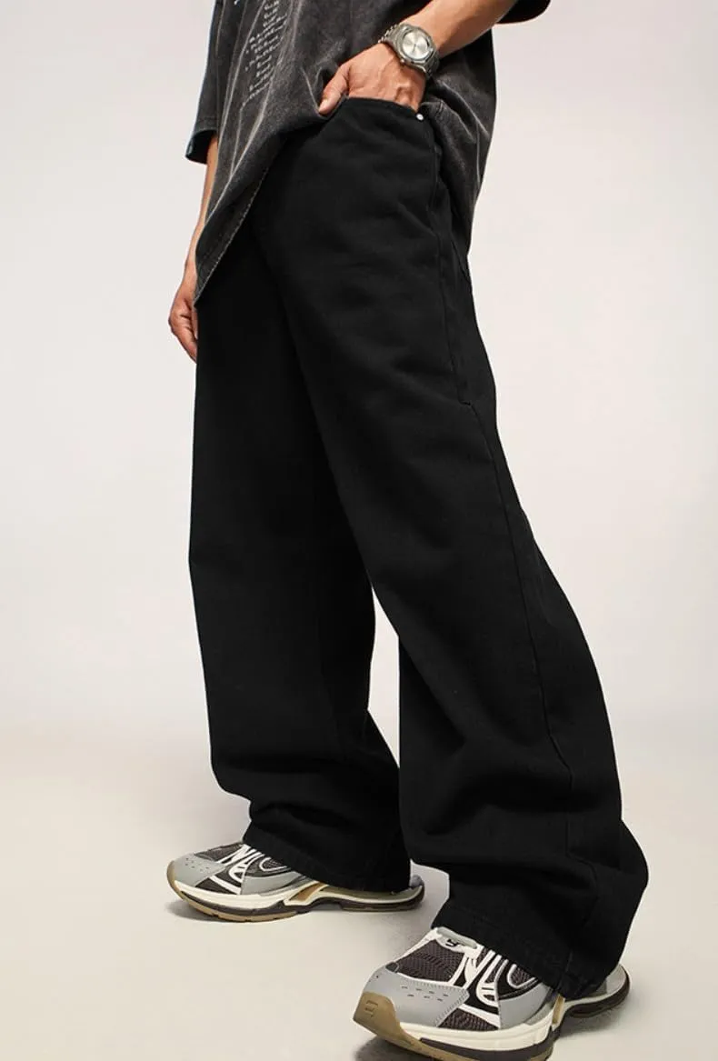 Men's Baggy Jeans Y2k Hip Hop Skater Jeans Vintage Dance Skateboard Pants Loose Fit Denim Jeans