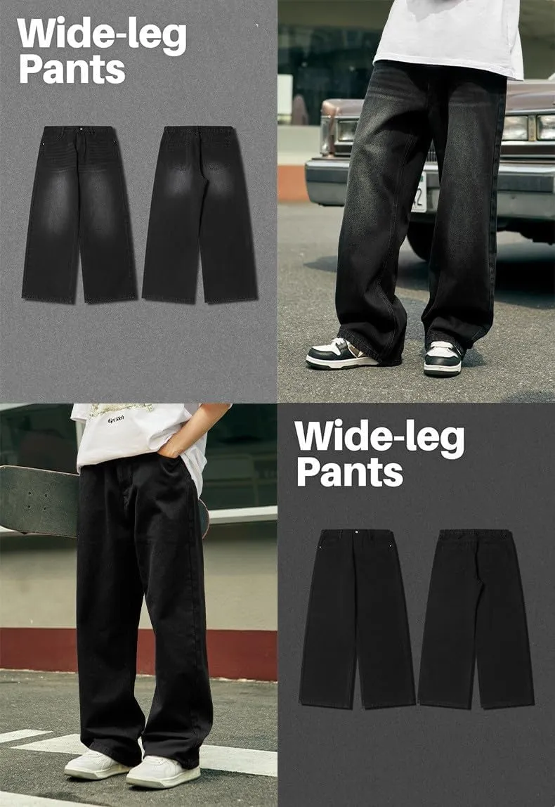 Men's Baggy Jeans Y2k Hip Hop Skater Jeans Vintage Dance Skateboard Pants Loose Fit Denim Jeans