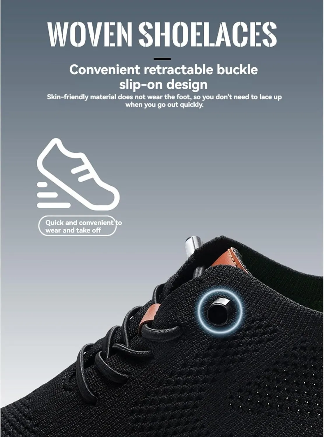 Mens Breeze Comfortable Oxfords Lace - Up Lightweight Breathable Upper Urban Dress Mesh Sneakers Extra Wide Business Casual Walking