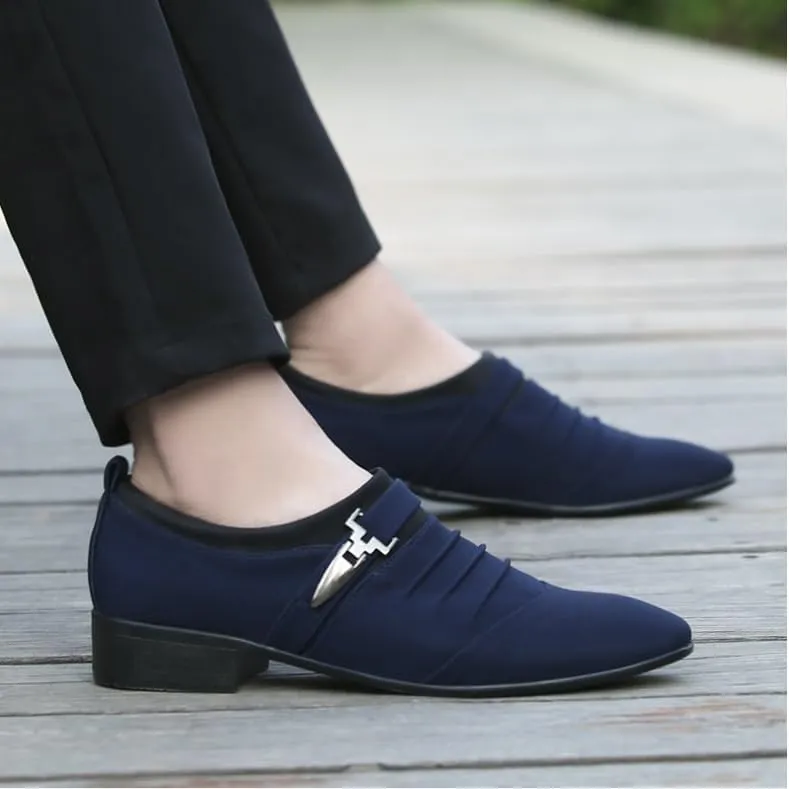 Men's Brogue Oxfords Shoes Slip On Pointed Toe Derbys Classic Formal Business Shoes Comfort Hand Stitched Business Formal Derby Shoes