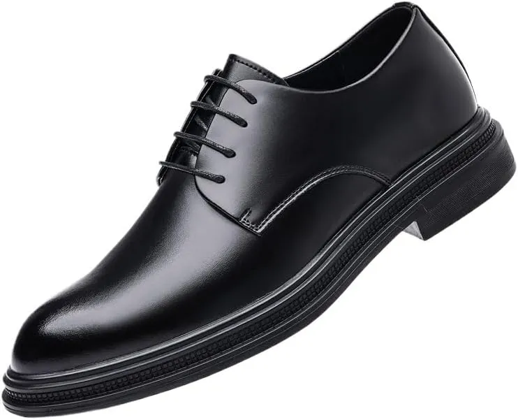 Men's Business Casual Dress Shoes Mens Italy Classic Lace-Up Brogue Oxfords Shoes Modern Formal Leather Derby Shoes(8)