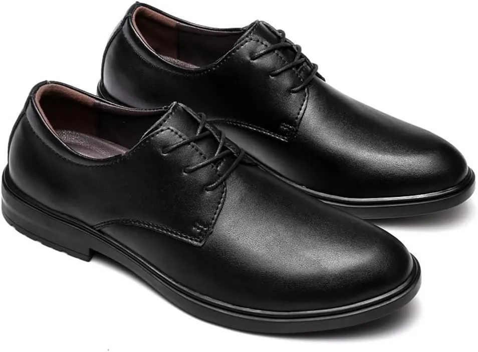 Men's Business Oxford Shoes Casual Leather Derby Shoes Modern Fashion Pointed Toe Lace Up Wedding Office Work Tuxedo Derby Shoes