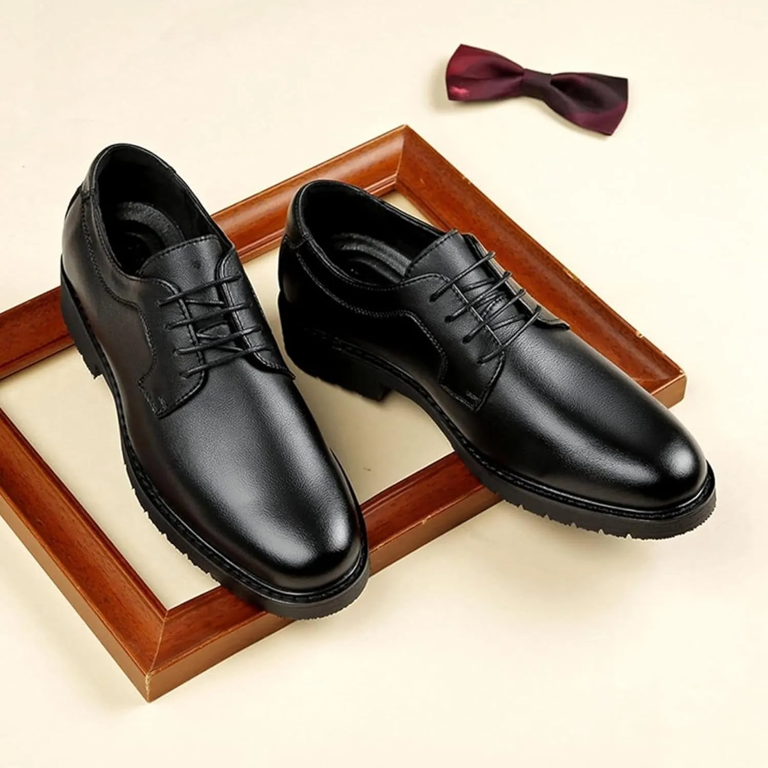 Men's Business Shoes, Gentlemen's Low Cut Derby Shoes, Elegant Lace up Leather Shoes, Classic Formal Shoes, Youth Wedding Dress Shoes