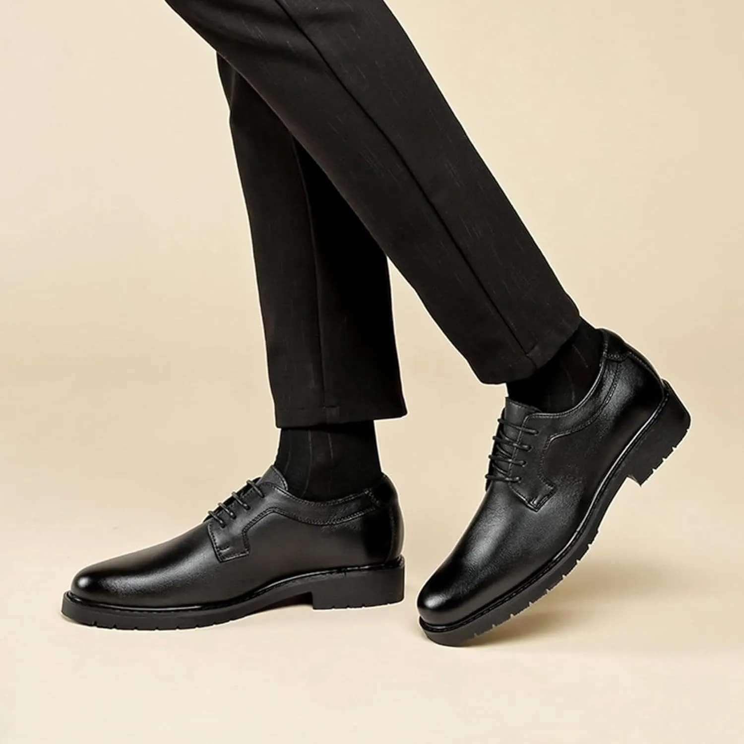 Men's Business Shoes, Gentlemen's Low Cut Derby Shoes, Elegant Lace up Leather Shoes, Classic Formal Shoes, Youth Wedding Dress Shoes