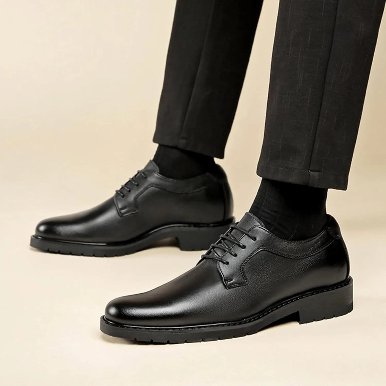 Men's Business Shoes, Gentlemen's Low Cut Derby Shoes, Elegant Lace up Leather Shoes, Classic Formal Shoes, Youth Wedding Dress Shoes