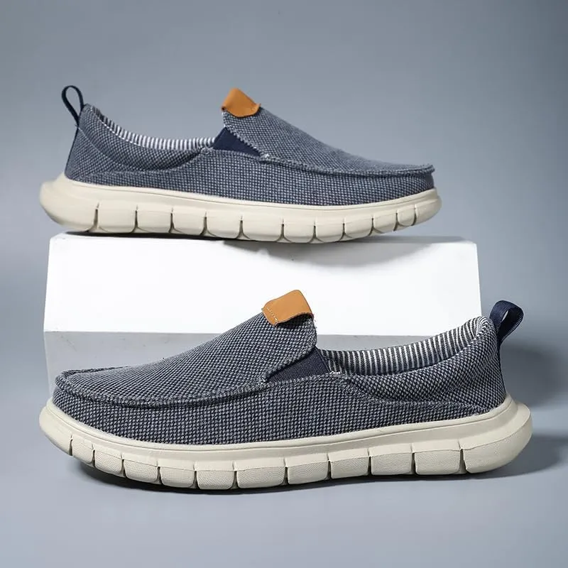 Men's Canvas Slip on Casual Loafers Flat Sneakers Walking Boat Shoes