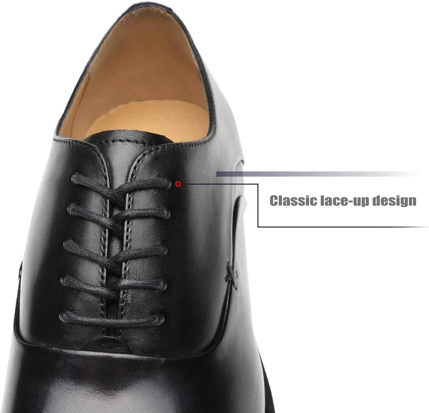 Mens Cap Toe Oxford Leather Lace Up Classic Comfortable Modern Formal Business Dress Shoes for Men