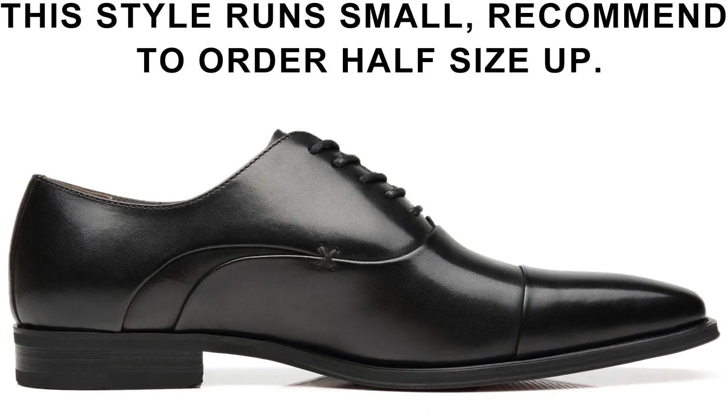 Mens Cap Toe Oxford Leather Lace Up Classic Comfortable Modern Formal Business Dress Shoes for Men