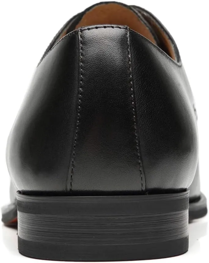 Mens Cap Toe Oxford Leather Lace Up Classic Comfortable Modern Formal Business Dress Shoes for Men