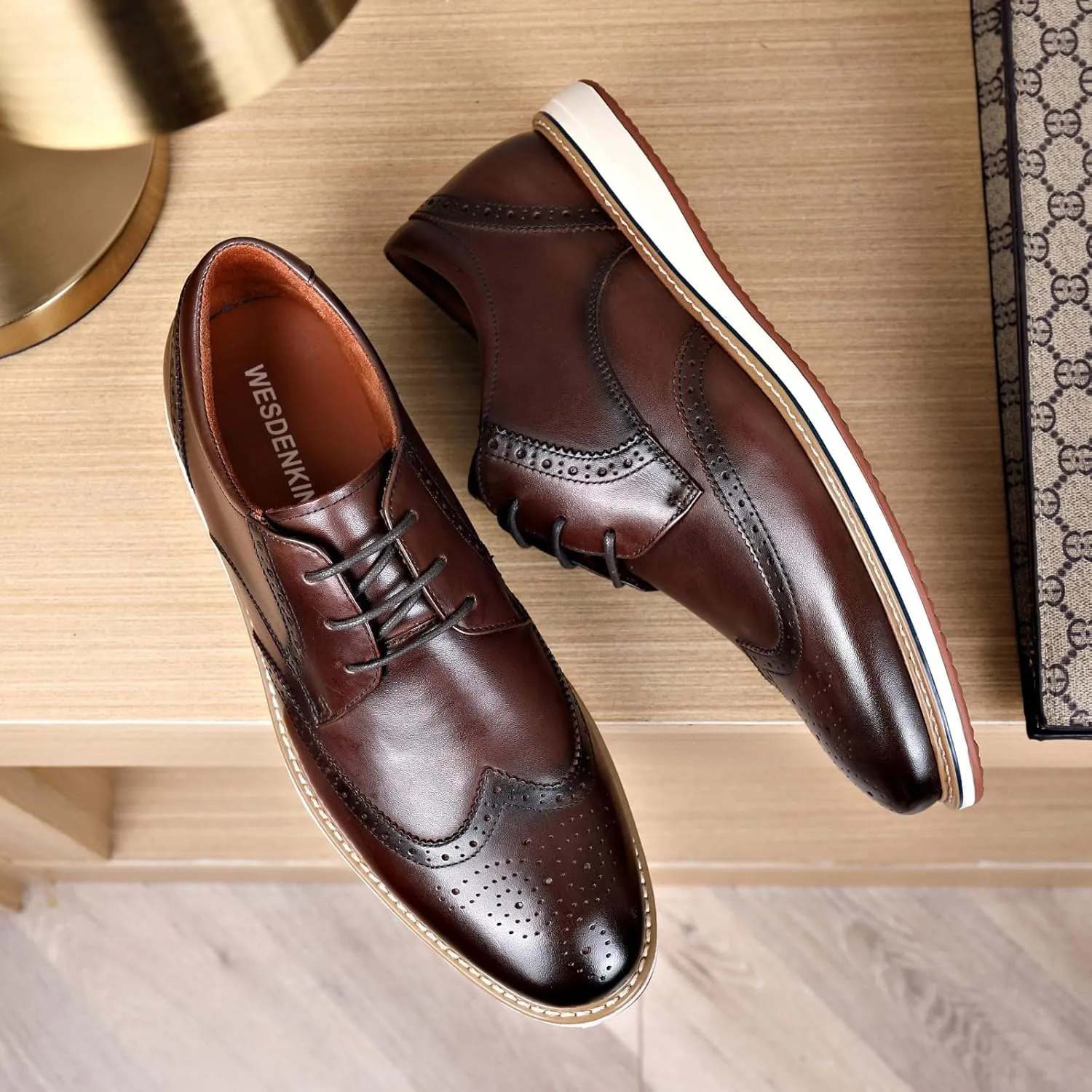 Men's Casual Dress Oxfords Shoes Business Formal Derby Sneakers