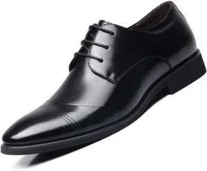Mens Classic Oxfords Dress Shoes Formal Business Non-Slip Brogues Derby Lace Up Shoes for Men