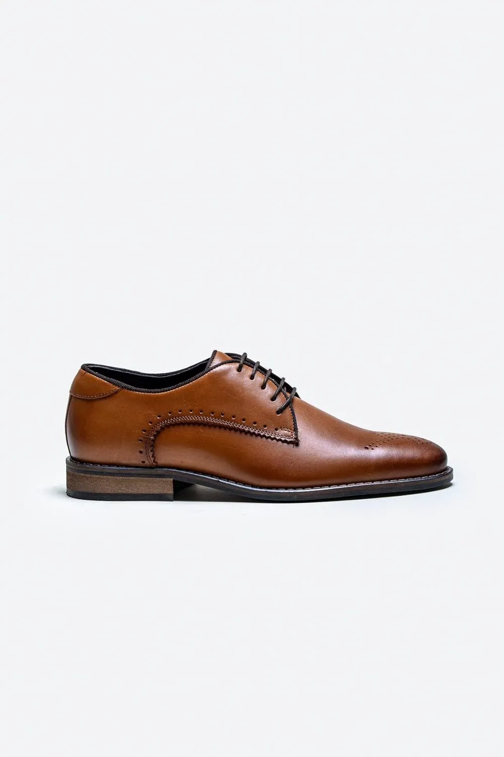 Men’s Derby Lace Up Footwear Wedding Business Perforated Brogue Dress Shoes