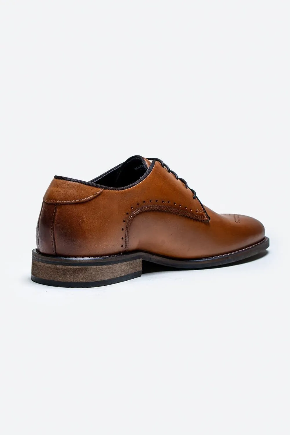 Men’s Derby Lace Up Footwear Wedding Business Perforated Brogue Dress Shoes
