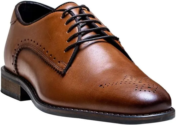 Men’s Derby Lace Up Footwear Wedding Business Perforated Brogue Dress Shoes
