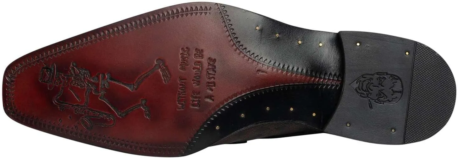 Men's Derby Leather Shoes, Burgundy