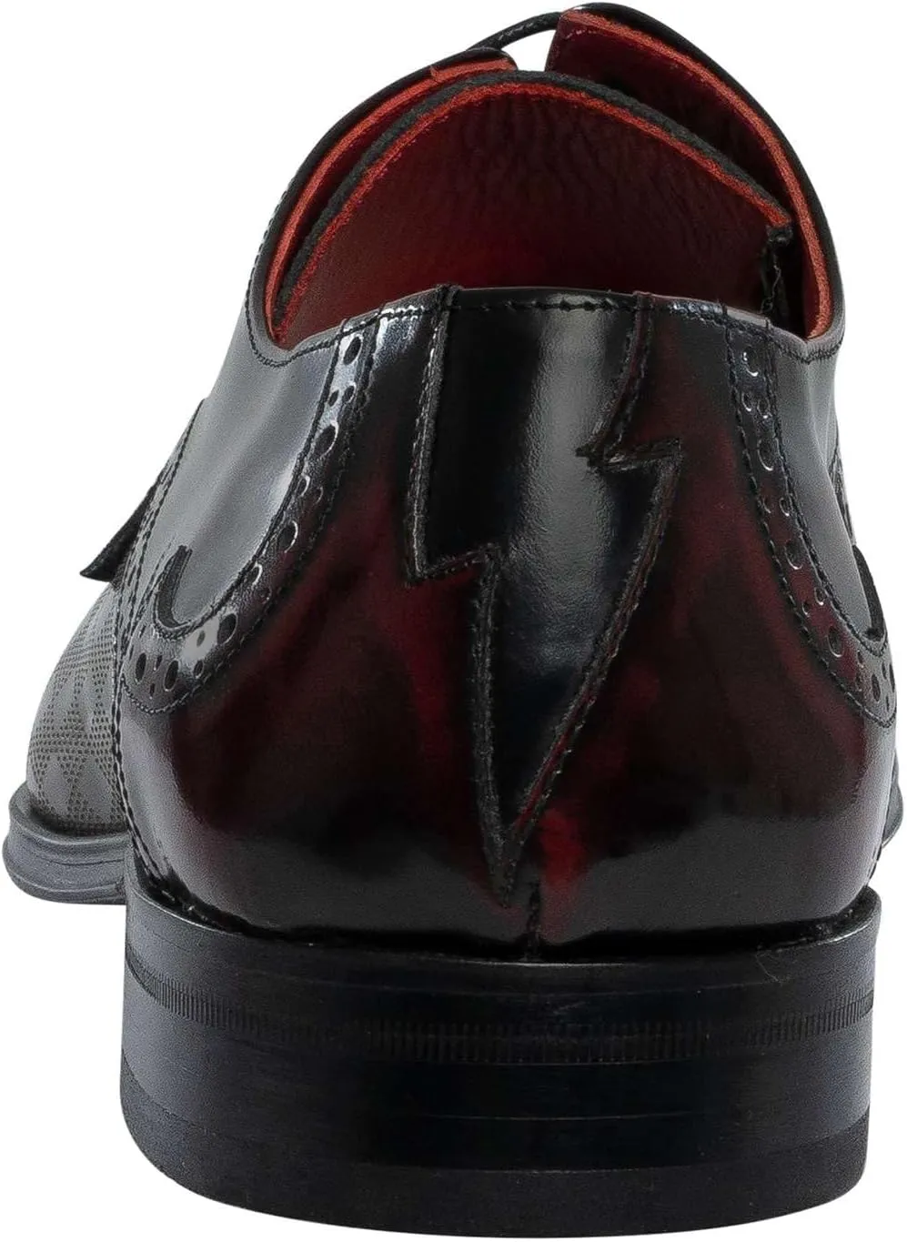 Men's Derby Leather Shoes, Burgundy