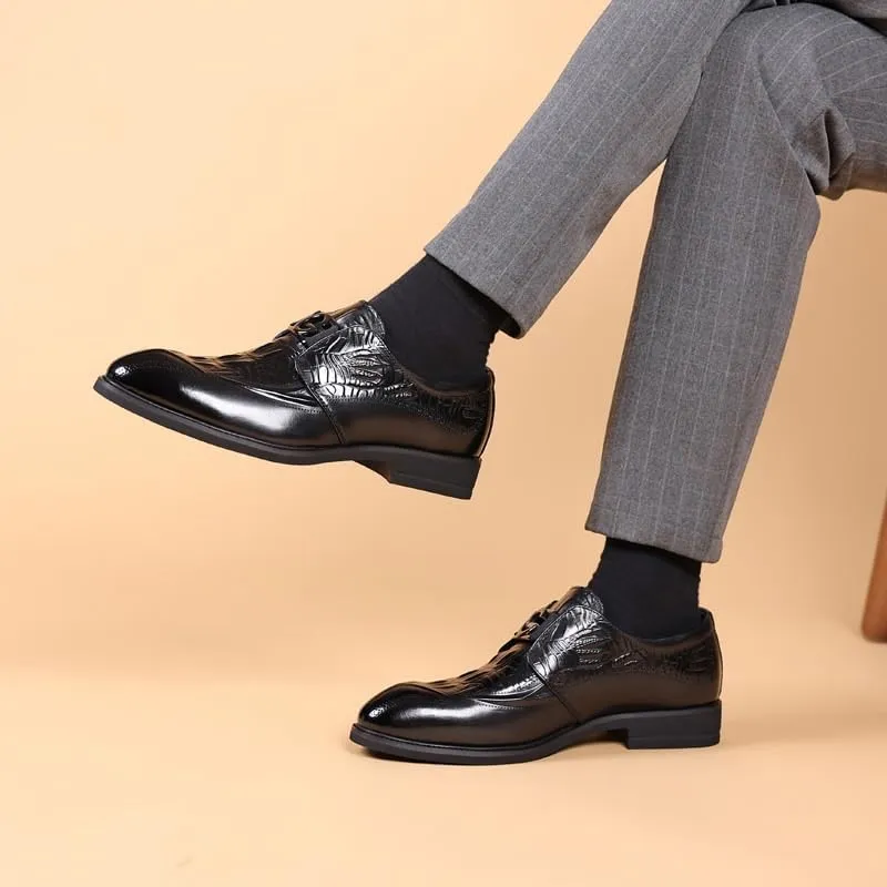 Mens Derby Shoes All-Day Comfort Business Wingtip Lace Up Dress Shoes Business Fashion Round Toe Casual Dress Shoes(Black,10)