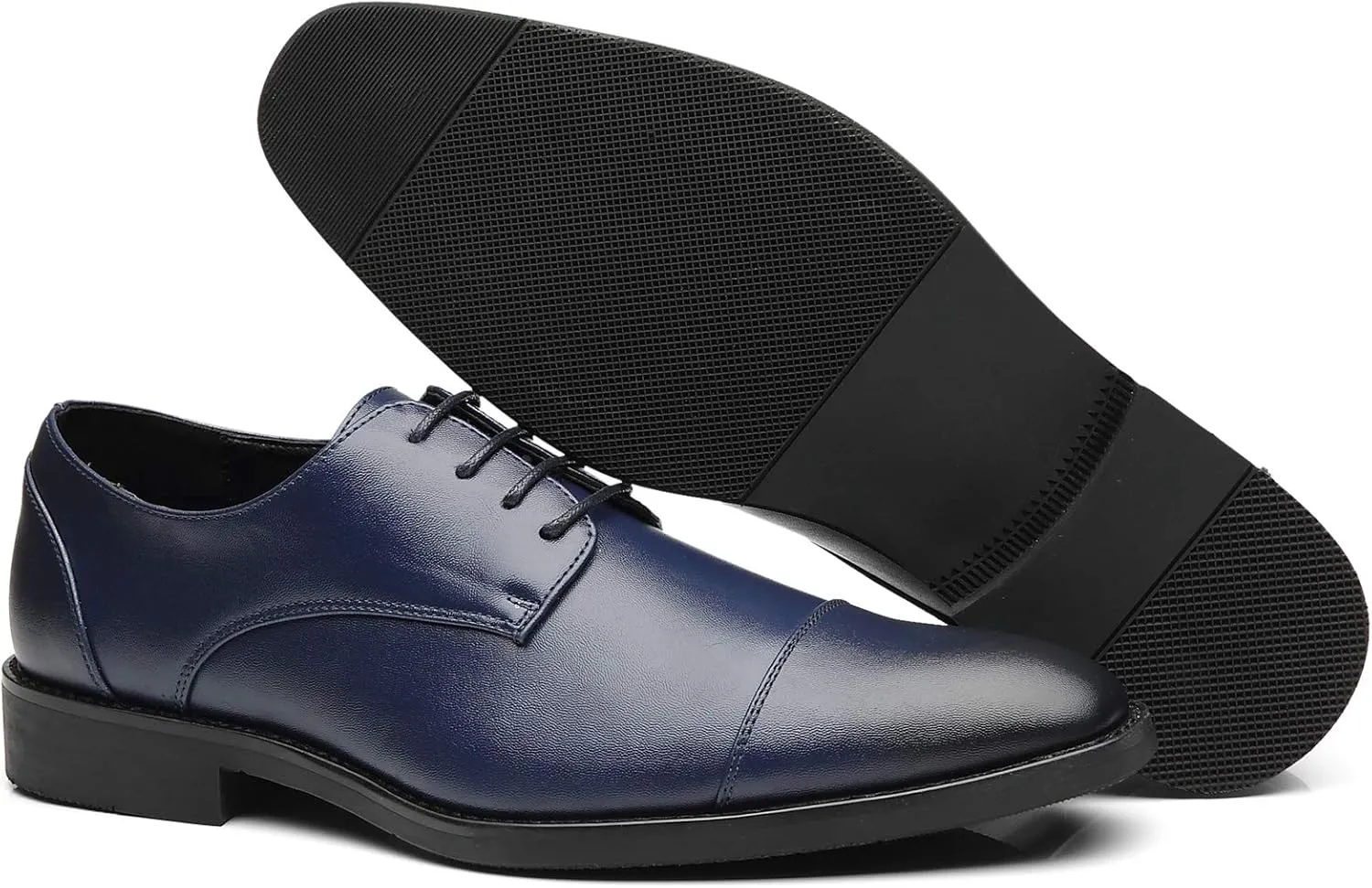 Mens Dress Shoes Classic Modern Formal Wingtip Cap-Toe Lace up Oxford Shoes
