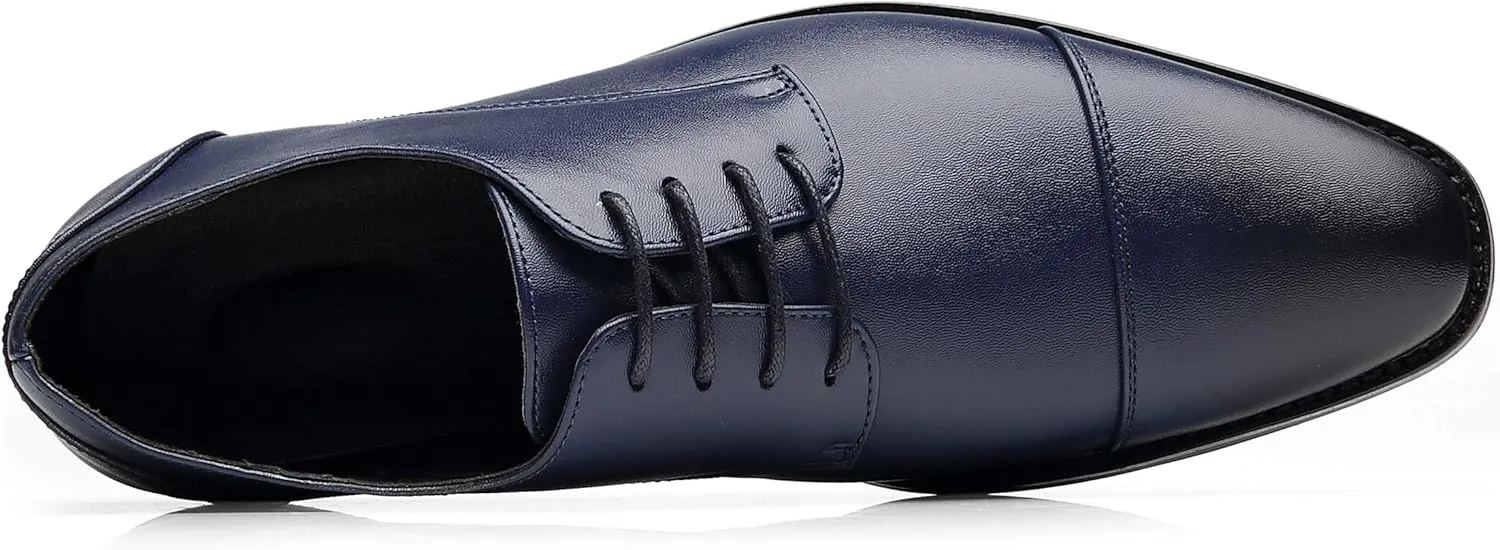 Mens Dress Shoes Classic Modern Formal Wingtip Cap-Toe Lace up Oxford Shoes