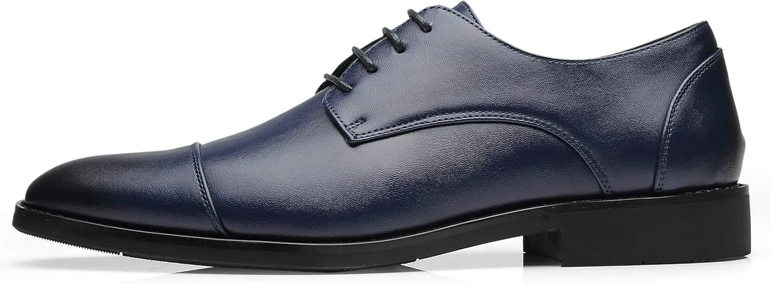 Mens Dress Shoes Classic Modern Formal Wingtip Cap-Toe Lace up Oxford Shoes