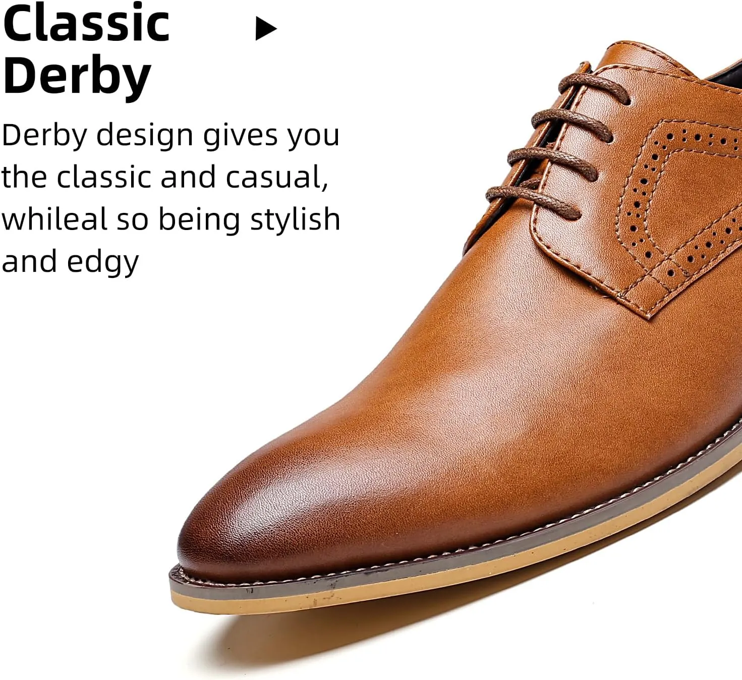Men's Dress Shoes Classic Oxfords Shoes for Men Formal Business Lace Up Derby Men Shoes Modern Italy