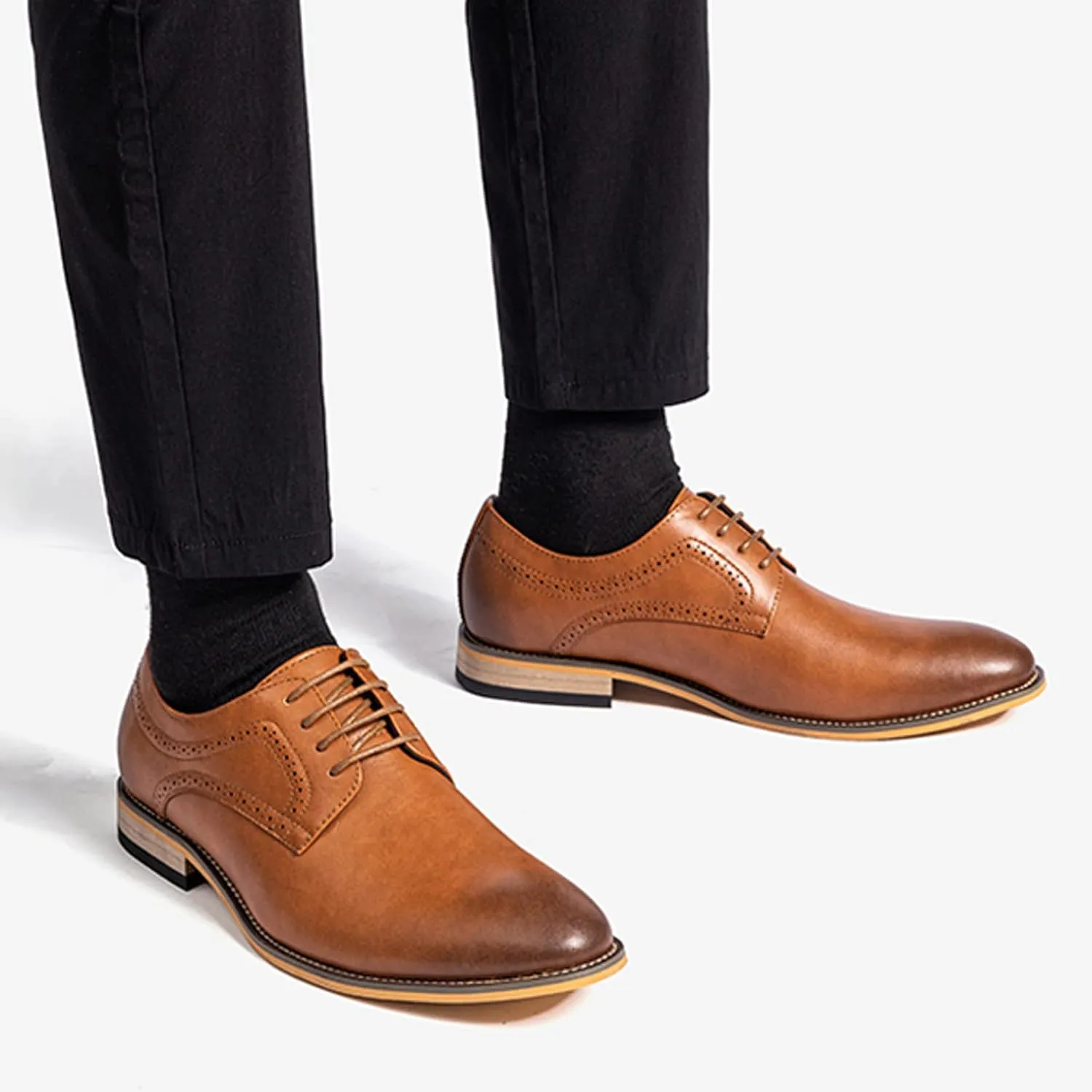 Men's Dress Shoes Classic Oxfords Shoes for Men Formal Business Lace Up Derby Men Shoes Modern Italy