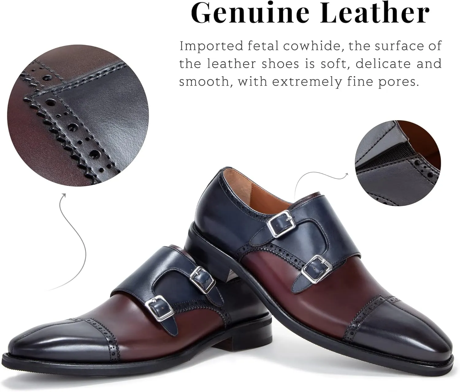 Men's Dress Shoes for Men Formal Oxford Tuxedo Dress Shoes Genuine Leather Modern Formal Business Derby Shoes