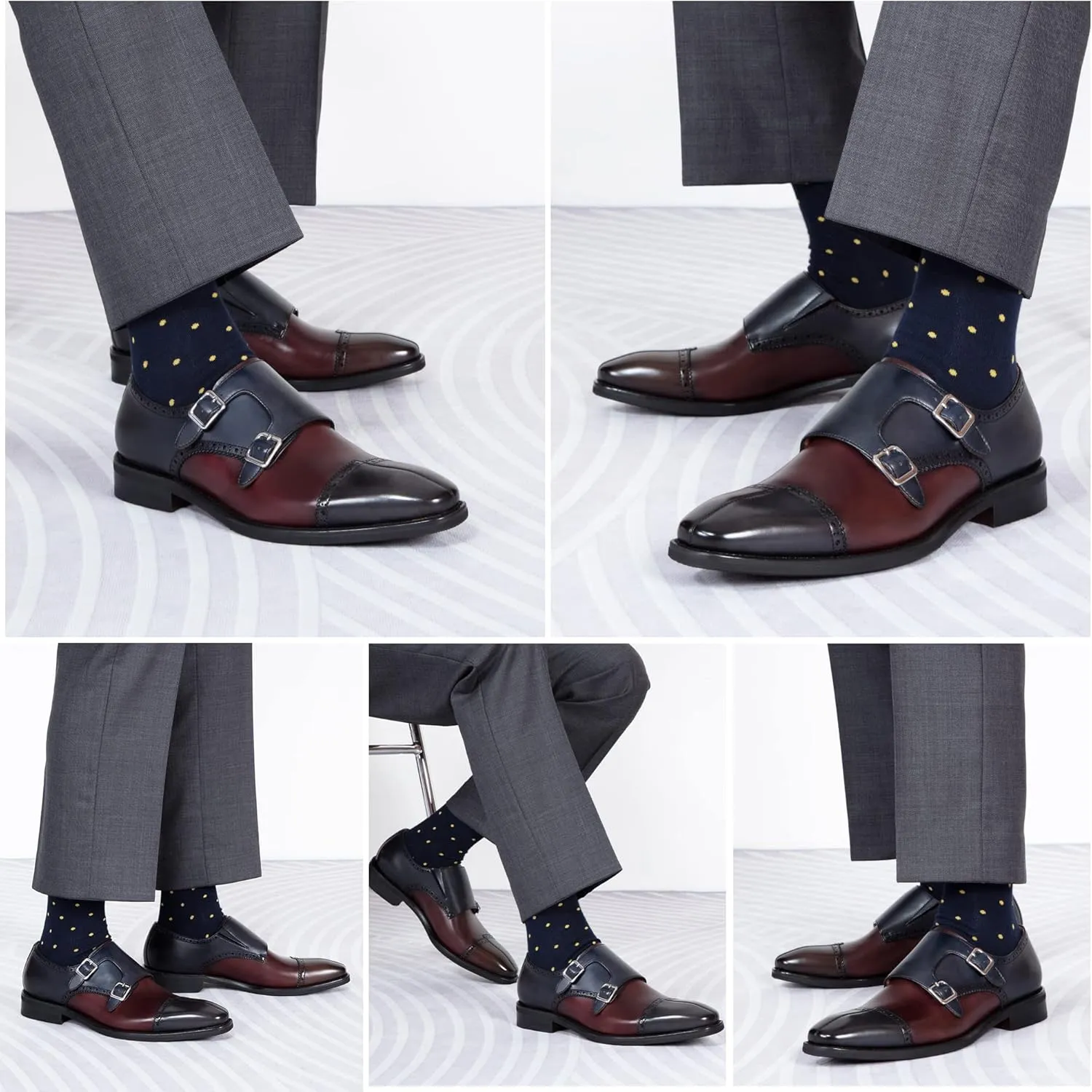 Men's Dress Shoes for Men Formal Oxford Tuxedo Dress Shoes Genuine Leather Modern Formal Business Derby Shoes