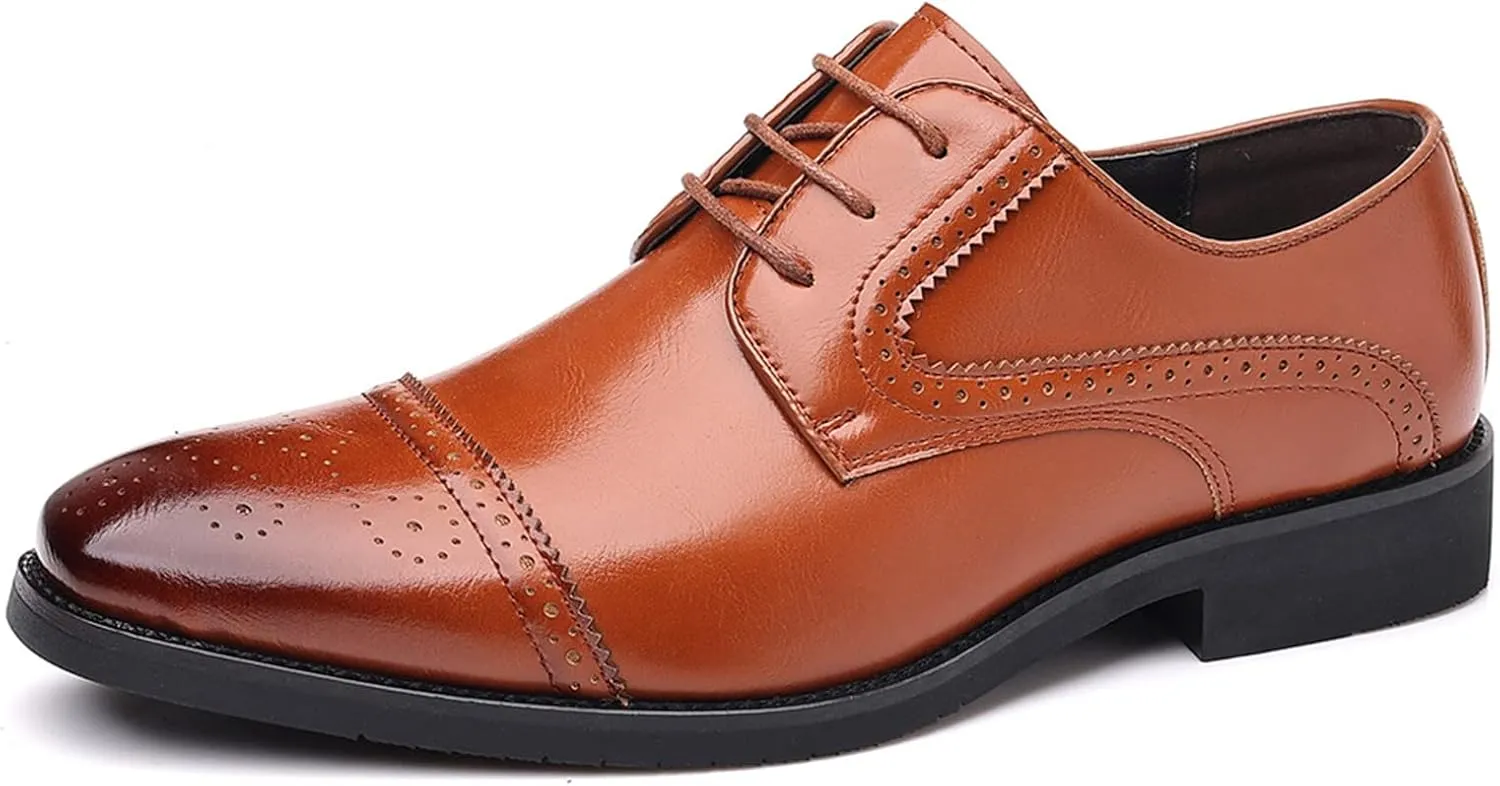 Men's Dress Shoes Lace-ups Formal Business Shoes Comfortable Brogues Derbys Oxford Shoes for Party and Wedding