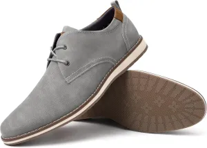 Men's Dress Shoes, Mens Oxford Shoes, Leather Stylish Lace-up Wingtip Brogues, Business Casual Formal Derby Shoe