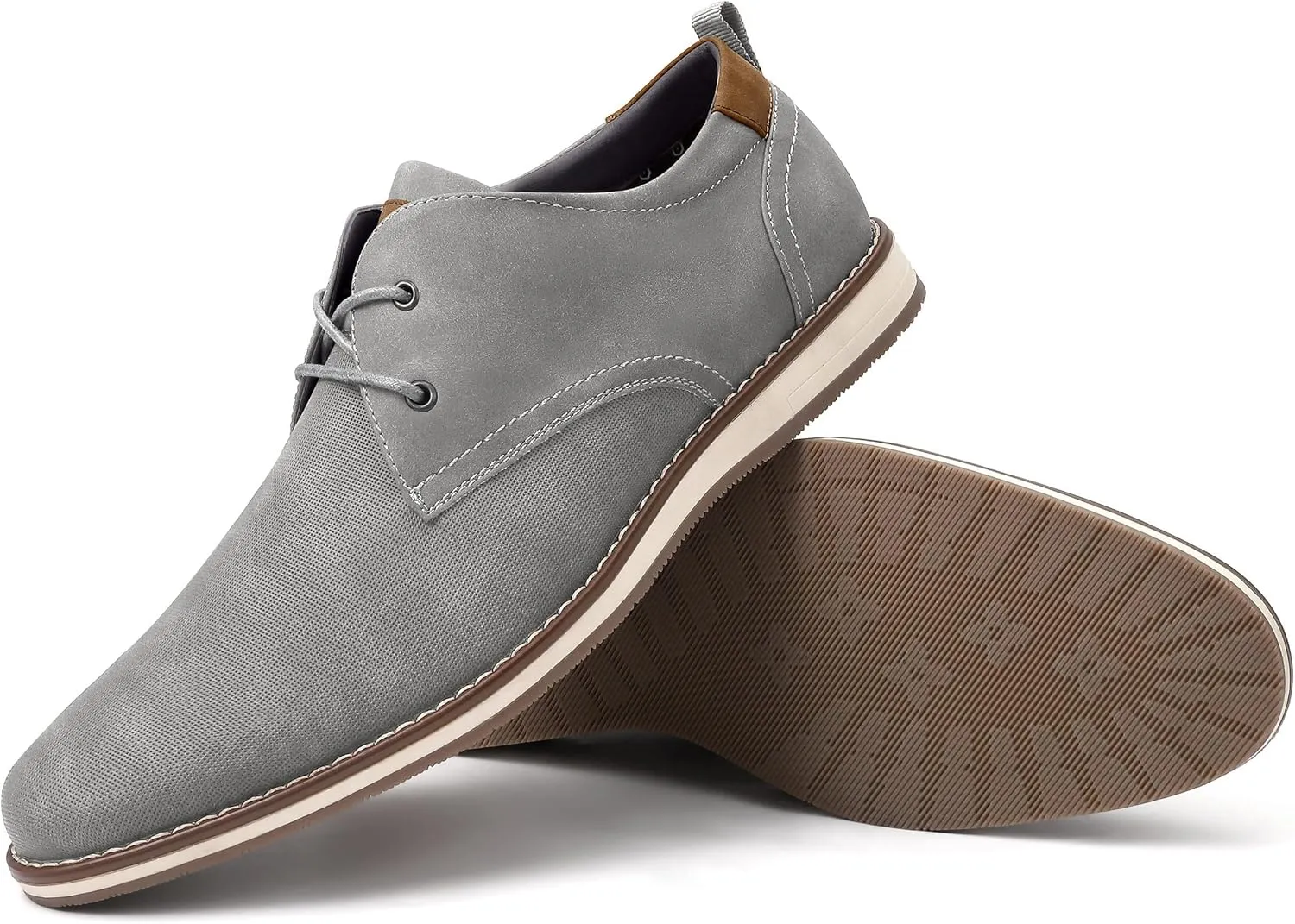 Men's Dress Shoes, Mens Oxford Shoes, Leather Stylish Lace-up Wingtip Brogues, Business Casual Formal Derby Shoe