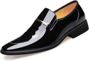 Men's Dress Shoes Oxford Formal Classic Business Shoes Casual Wedding Faux Patent Derby Shoe