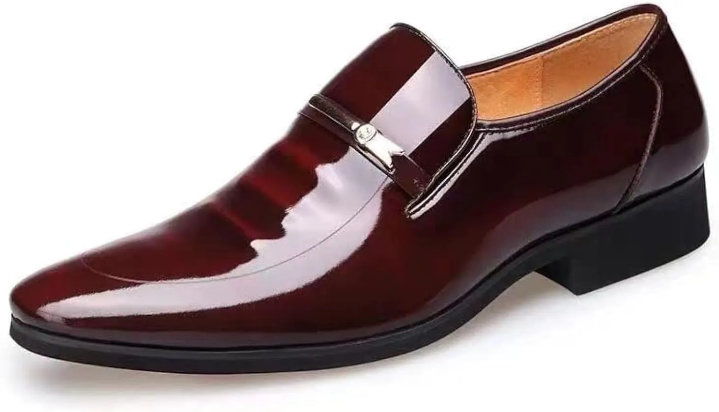 Men's Dress Shoes Oxford Formal Classic Business Shoes Casual Wedding Faux Patent Derby Shoe