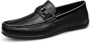 Men's Dress Shoes Vintage Hand Business Formal Derby Shoes Slip-On Anti-Slip Formal Duty Work Shoes for Men(Black,9)