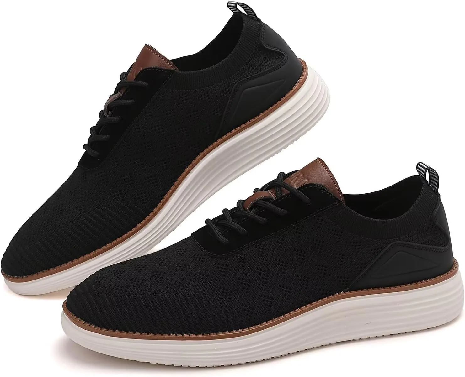 Men's Fashion Dress Sneakers Mesh Oxfords Business Casual Walking Shoes Knit Lightweight Tennis Footwear