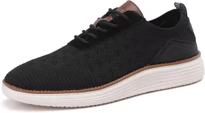 Men's Fashion Dress Sneakers Mesh Oxfords Business Casual Walking Shoes Knit Lightweight Tennis Footwear