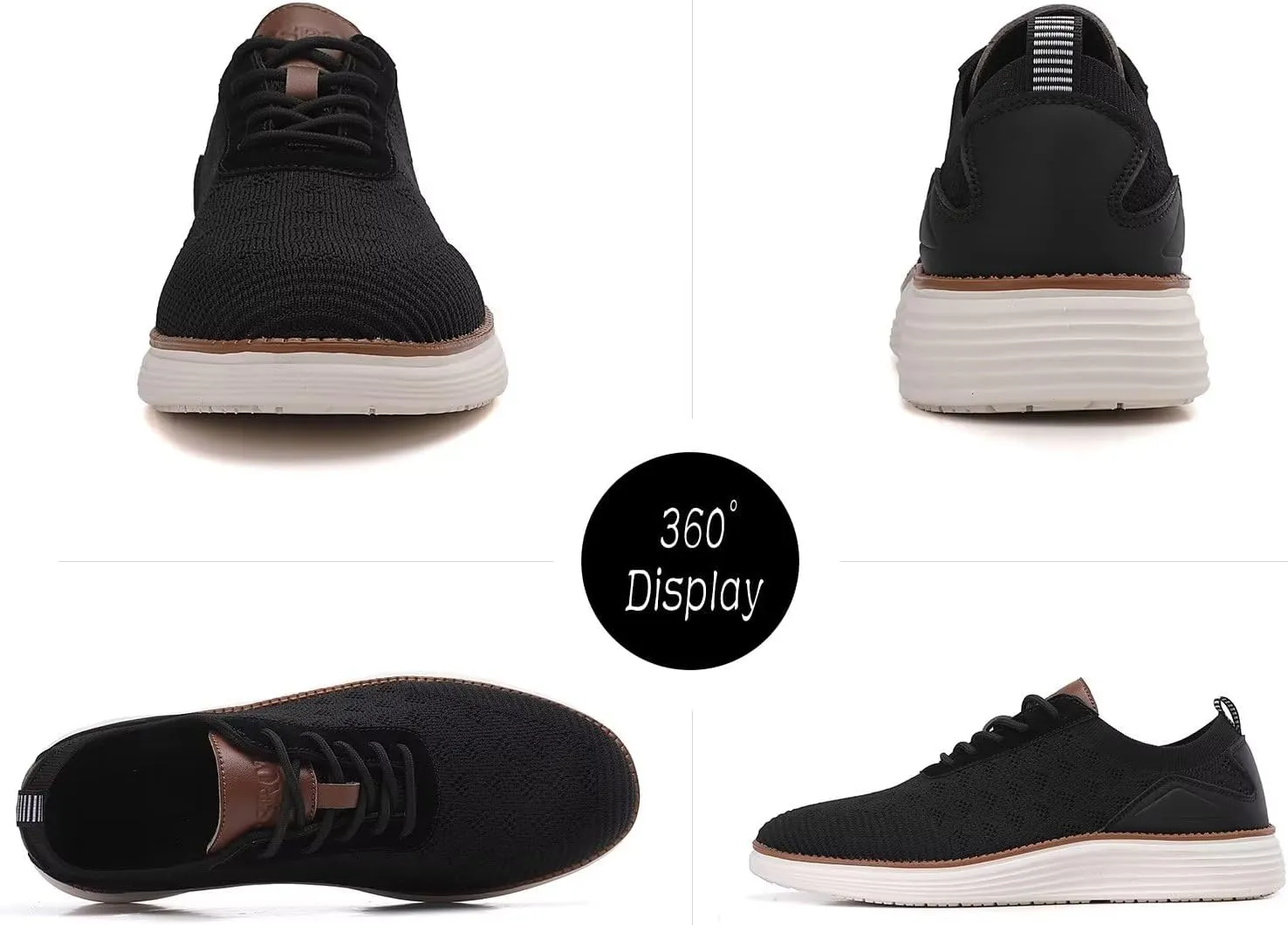 Men's Fashion Dress Sneakers Mesh Oxfords Business Casual Walking Shoes Knit Lightweight Tennis Footwear