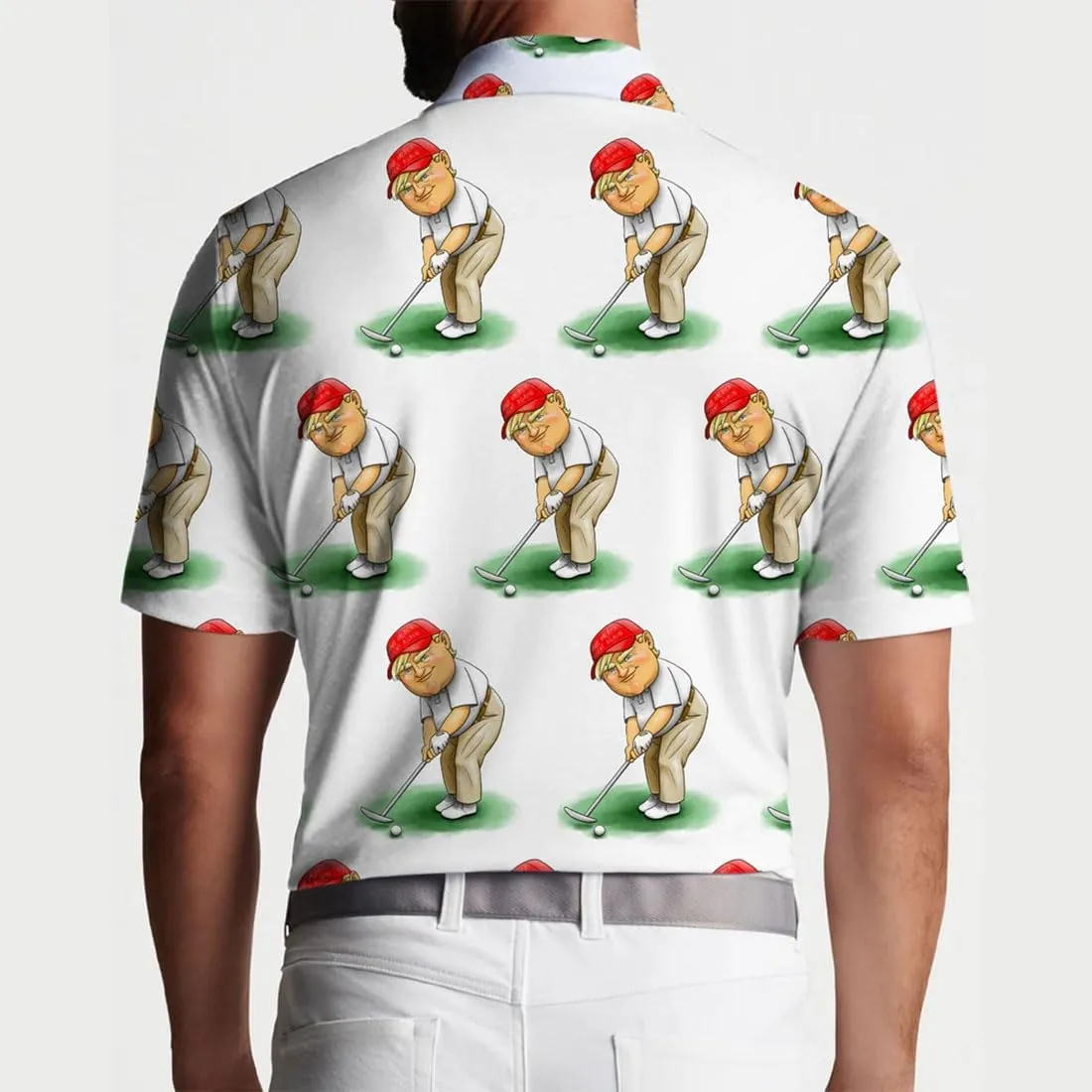 Mens Golf Shirt Print Polo Shirts for Men Performance Polo Quick-Dry